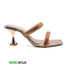 Golden Stylish Sandal For Womens 4531